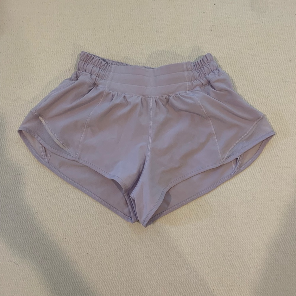 Lululemon Lavender Hotty Hot Low Rise Shorts 2.5